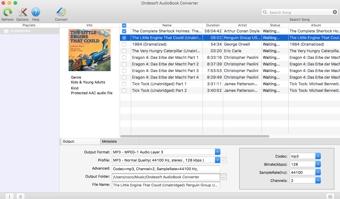 convert Audible AA/AAX audiobooks to MP3