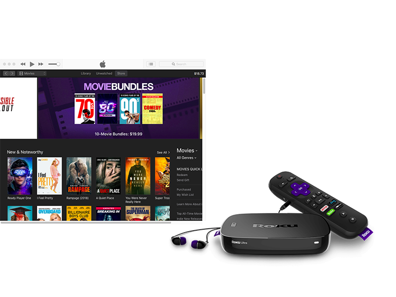 watch iTunes movies on roku